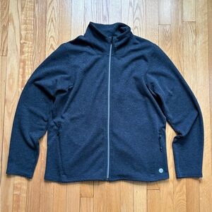 L.L Bean Men’s Full Zip Jacket Pullover Wool Blend Slightly Fitted Medium Gray